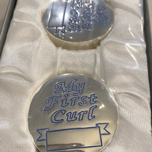 Silver Keepsake Boxes for Baby - my first tooth & my first curl nwt - Picture 3 of 5